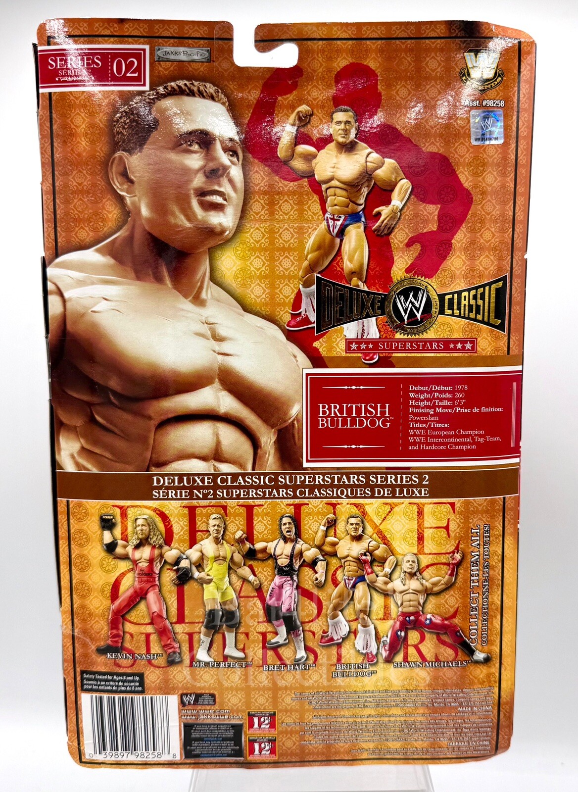 2007 Jakks Pacific WWE Deluxe Classic British Bulldog Series 02 New!!