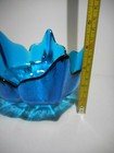 Viking Glass Blue Spiked Lotus Wayne Husted  6 1/4"   5 Petal Aqua Turquoise  — photo 5