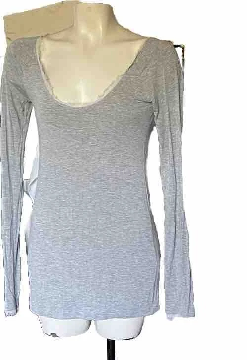 $695 M DONNA KARAN Deconstructed black label Viscose collection sweater M Top - Image 2 of 4