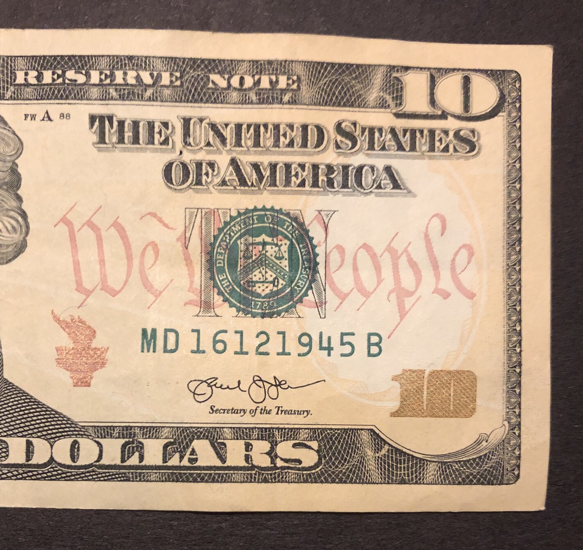 number10様 Birthday/anniversary $10 US Note,S# MD 16/12/1945 B | eBay