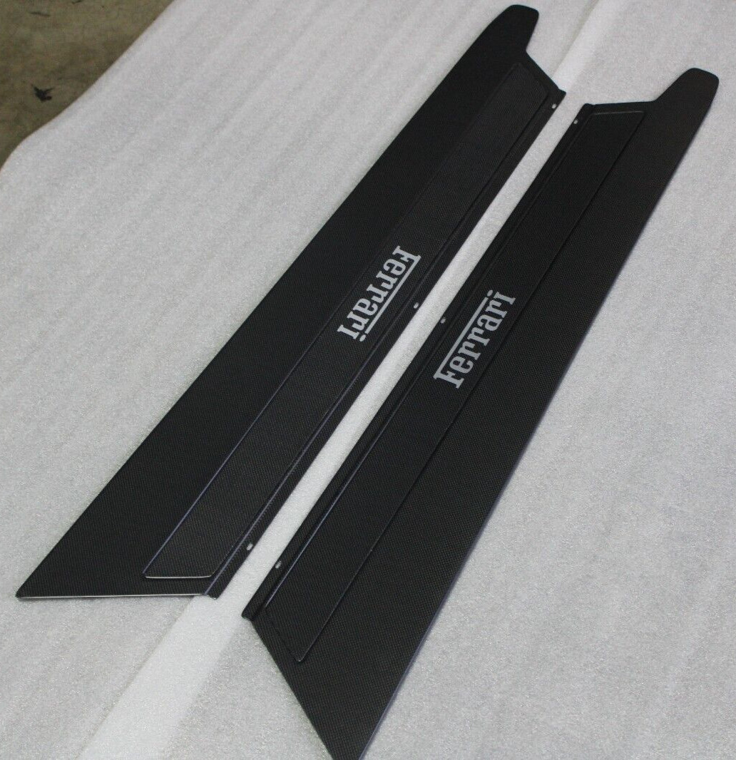 Ferrari 348, Carbon Fiber, Door Step Plate Set, RTUNED, New, P/N rtfe021ds348