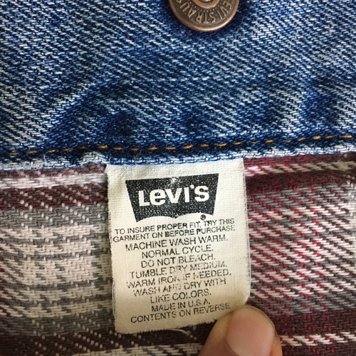 Vintage 90s Levis Men’s Blue Denim Vest Trucker Jacket Size XL WPL423 - 第 12/16 張圖片