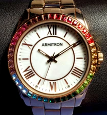 On-trend Armitron 75/5592RG Rose Gold-tone Women's Quartz Watch Water Resistant