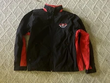 MATCO Tools Racing Jacket Coat Large Good As Gold Full Zip Red Black Advertising