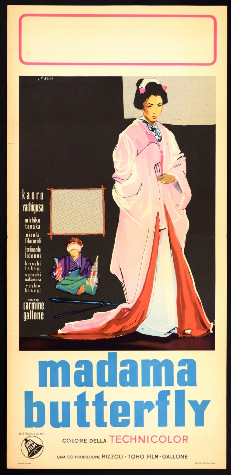 Locandina originale film Madama Butterfly (1954) - Regia di Carmine Gallone