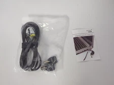 RUBAN NOTEBOOK LOCK AND S TWO KEYS  6.2 FOOT BLACK