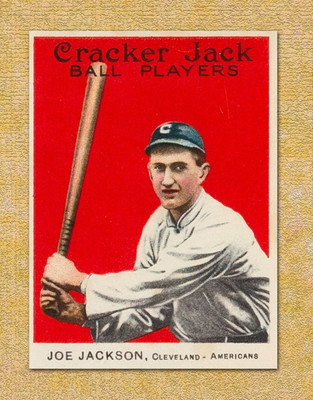 1914 Cracker Jack Joe Jackson Cleveland Baseball Card 11 x 14