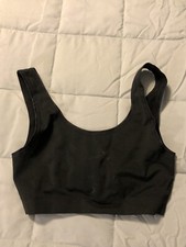 Auden NURSING Pull Over aside Seamless Black Bra Unlined Bralette SiE Medium