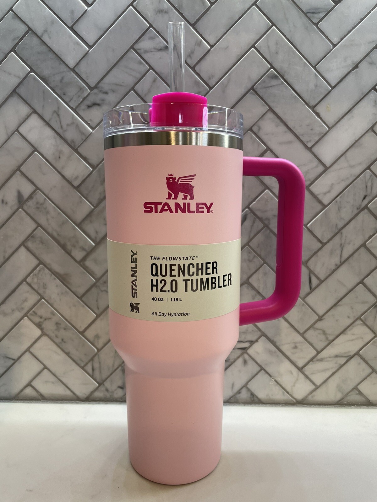 Stanley 40oz Quencher H2.0 FlowState Tumbler Flamingo Target Exclusive