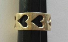 Vintage Sterling Silver - Heart-Cut 3.6g - Ring size 6 - 6.25 -