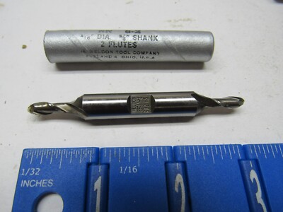 WELDON 3/16'' 2-FLUTE DOUBLE END HIGH SPEED BALL NOSE END MILL  (1 PC)