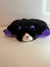 Pillow Pets Pee Wee s Curious Cat Black Purple Plush Stuffed Animal