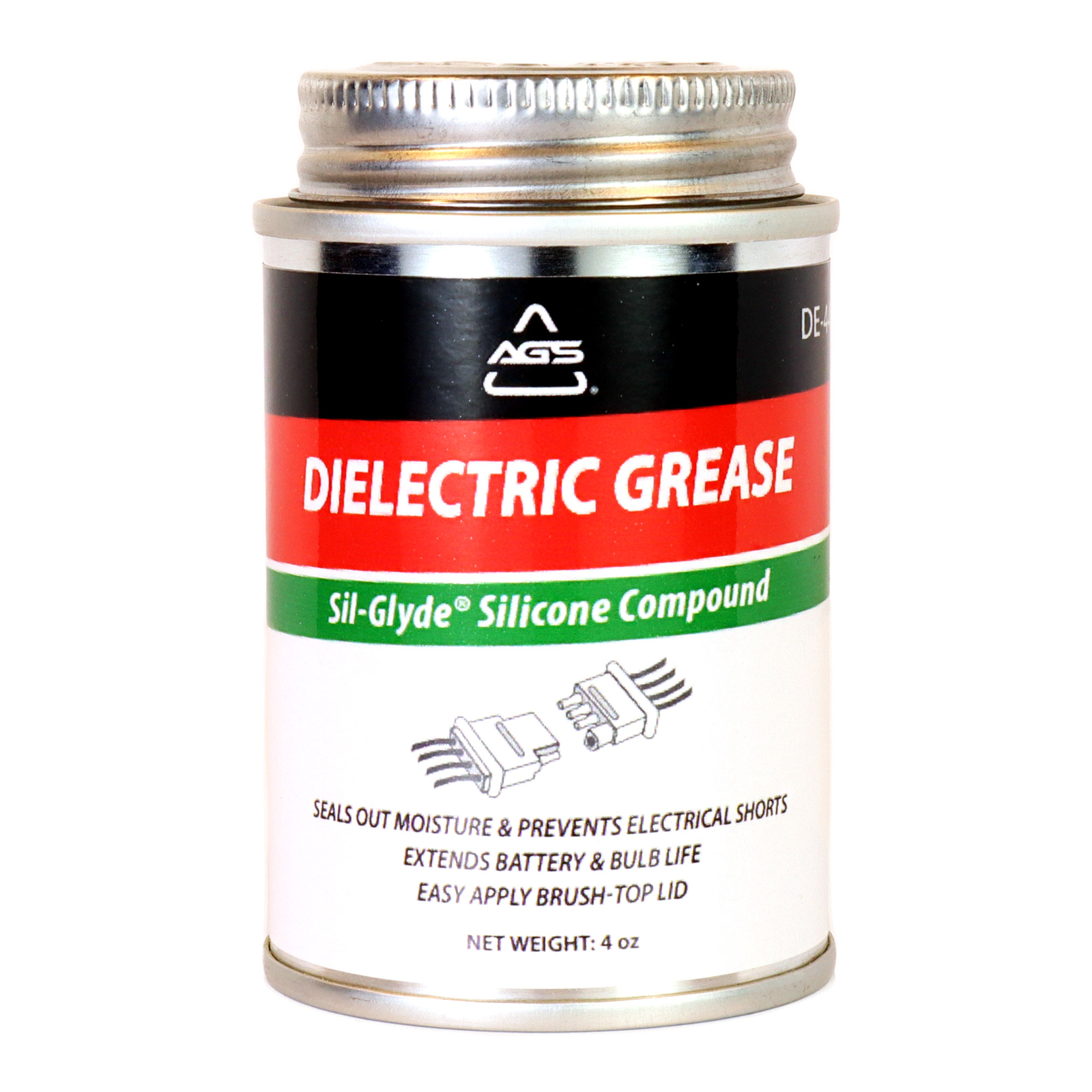 AGS Sil-Glyde Dielectric Grease - 4oz Brush Top Can