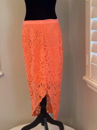 Red Lace Asymmetrical Dress With Nude Lining Bisou Bisou Size 2 EUC | eBay