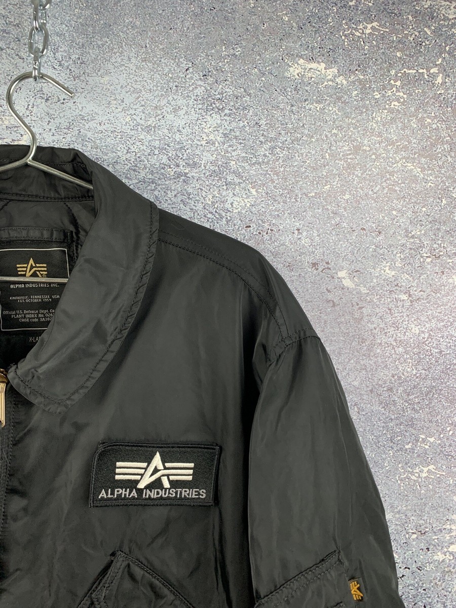 ALPHA INDUSTRIES 90s VINTAGE Y2K BOMBER MEN'S BLACK JACKET ALPHA INDUSTRIES 90s VINTAGE Y2K BOMBER MEN'S BLACK JACKET