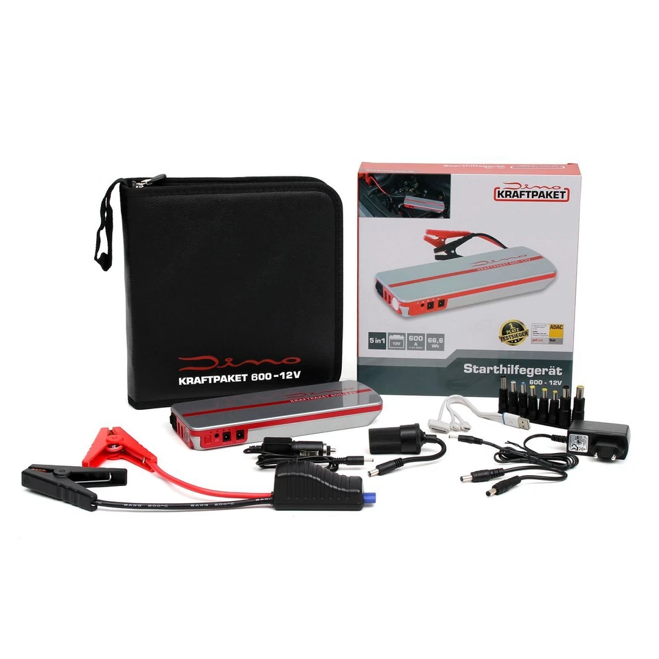 Dino KRAFTPAKET Pannenhilfe Ladegerät Energiestation Batterie Starter 18000mAh