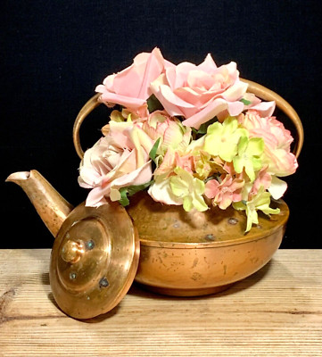 Vintage Gregorian Copper Teapot-Hammered Copper - Used Cottagecore