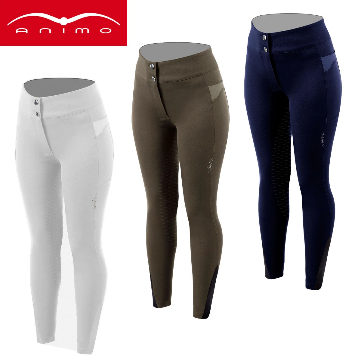 Animo Reithose für Damen Vollbesatz Silikon NICKY 24X-Flash