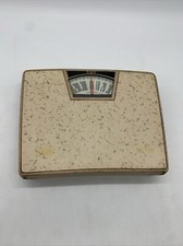 MCM Pink Bathroom Scale Gold Flecks Vintage 1950s Mid Century Borg Works Great