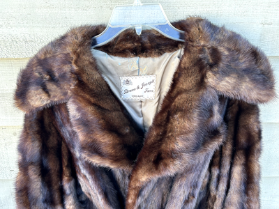 Vintage Bruno & Joseph Mid Length Mink Fur Coat Belted X-Large | eBay 