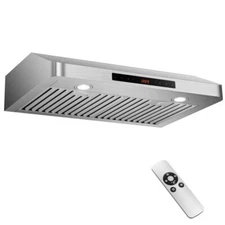 29.5" Under Cabinet Range Hood 900 CFM Kitchen Vent & Remote Control 4 Fan Speed