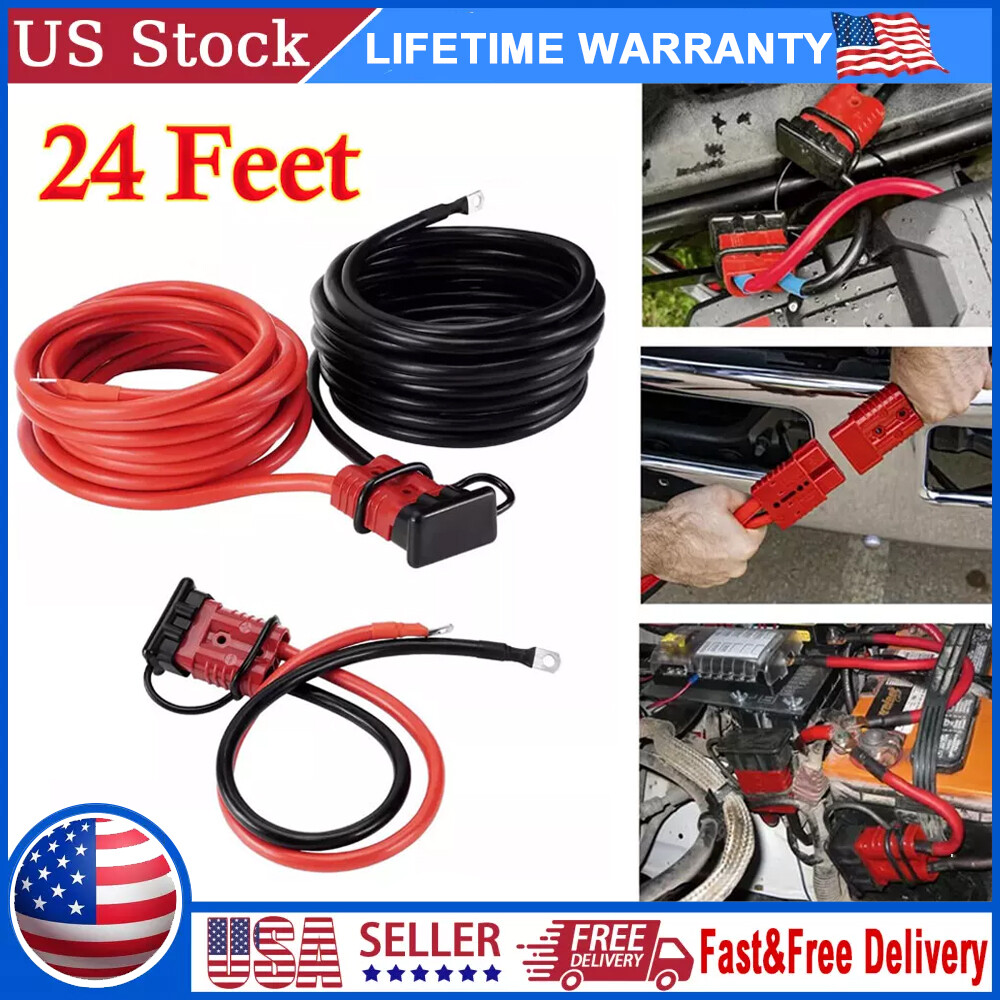 4 GAUGE 24 FT & 3 FT UNIVERSAL QUICK CONNECT WIRING KIT, TRAILER MOUNTED WINCH E - Foto 3