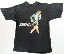 Vintage David Bowie Tour XL Sound Vision T-Shirt 1990 Original Black Brockum