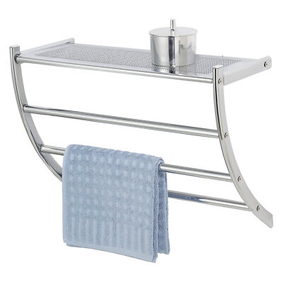WENKO Wand Regal PESCARA Handtuch Halter Ablage Bad Dusche Stangen WC Exklusiv