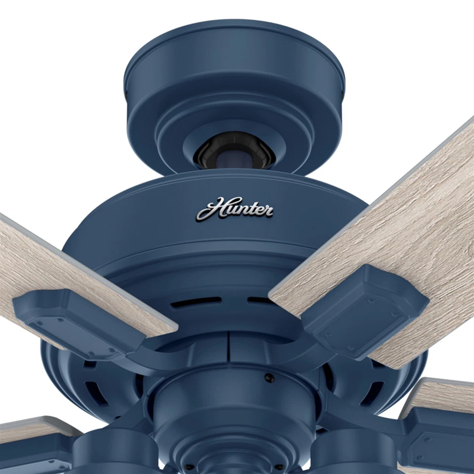 Hunter Fan 52 in Casual Indigo Blue Indoor Ceiling Fan with Light and Pull Chain - Image 3 of 4