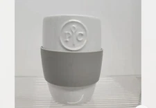 Pampered Chef Ceramic Egg Cooker (18c) w/ Silicone Heat Guard With Lid