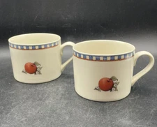 Susan Winget Tea/Coffee Cups Apple Basket International Tableworks 1995 Vintage