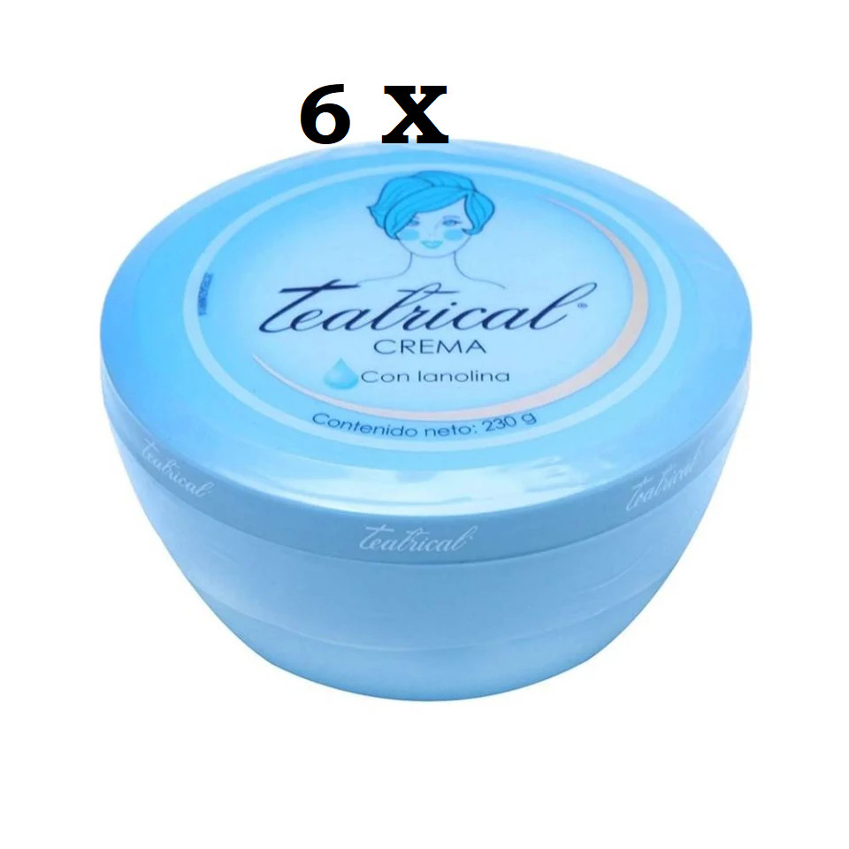 6x CREMA TEATRAL AZUL LANOLINA 230gr / CREMA TEATRAL LANOLINA AZUL