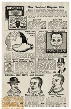 Johnson Smith Co (1938) Joke Tongue, Disguises, Swollen Thumb * Advert Art Print