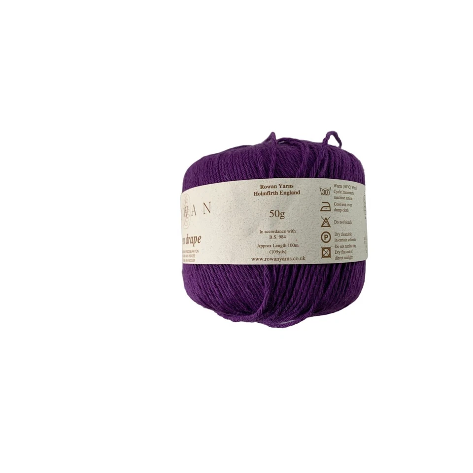 ROWAN Linen Drape Yarn Purple Linen Blend 2.25 oz 50 g UK AT547 - Image 2 of 4
