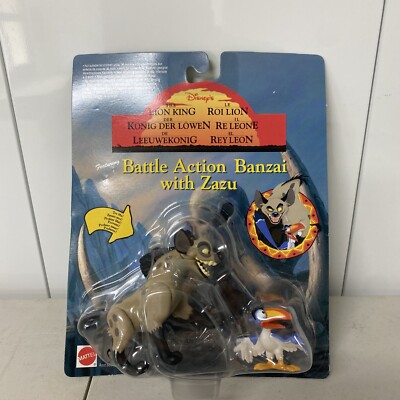 1993 Mattel Lion King Toy Battle Action Banzai With Zazu - In Original Packaging