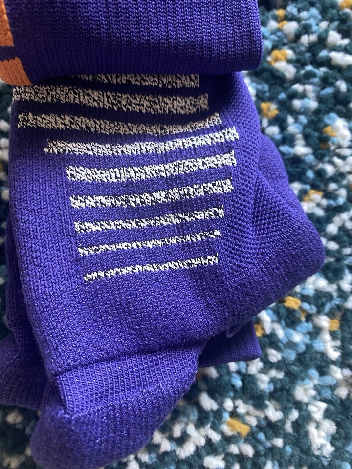 Nike NBA Authentics Socks Power Grip L Purple Player Team Issued Elite