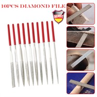 10X Diamant Feilen Satz SchlüSselfeile Nadelfeile Raspel Diamantfeile Metall