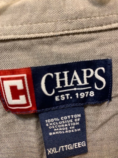 Chaps button down size  XXL striped euc - image 3