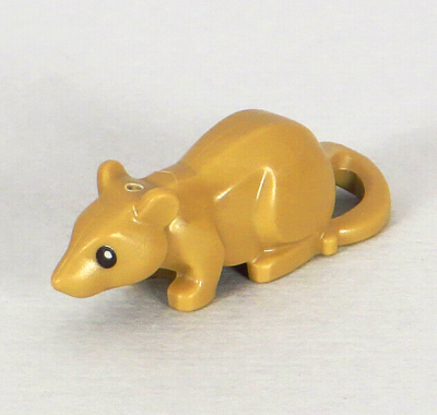 LEGO Animal - Dark Tan Rat Mouse with Black and White Eyes, Scabbers (NEW) | eBay