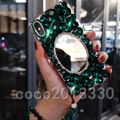 Bling Sparkly Makeup Mirror Phone Case Nice Girly Diamond Women Clear Soft Cover