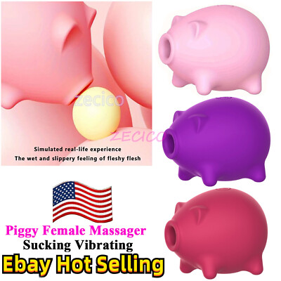Cute Piggy Rose Female Anniversary Female Birthday Gift Massager Sucking Vibrate