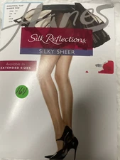 (164)  Hanes Silk reflections  control top pantyhose Style 717 size CD JET