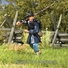 W.Britain 31414 Federal Iron Brigade Advancing Wearing Gaiters No.2  Britains 