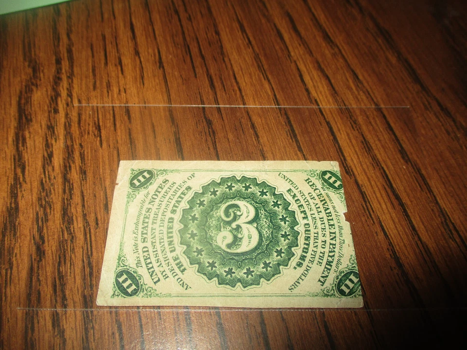 3 CENTS THIRD ISSUE U.S. FRACTIONAL CURRENCY SEE PICTURES - Image 2 of 2