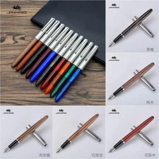 Jinhao 51A Resin/Wood Fountain Pen Metal Cap EF/F/M/Art Bent Nib Writing Gift #w