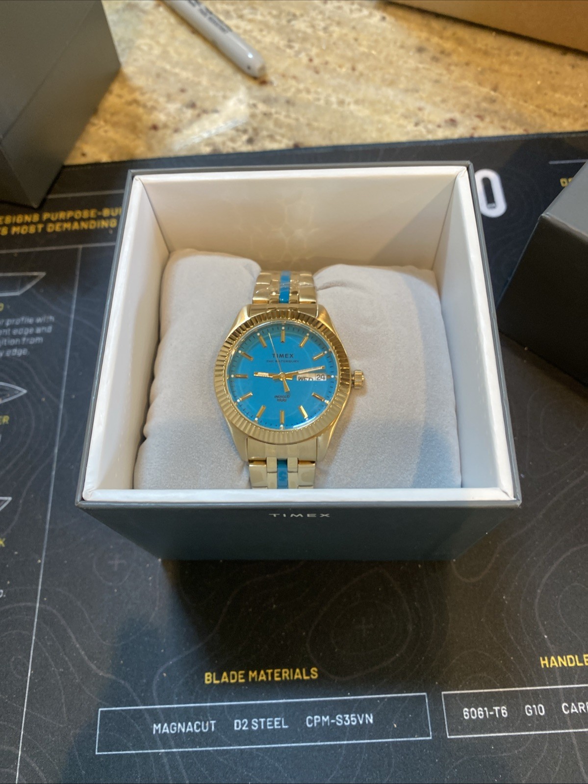 Timex Waterbury TW2U82600VQ Women's 36mm Gold S/Steel Indiglo Watch NWT #C8