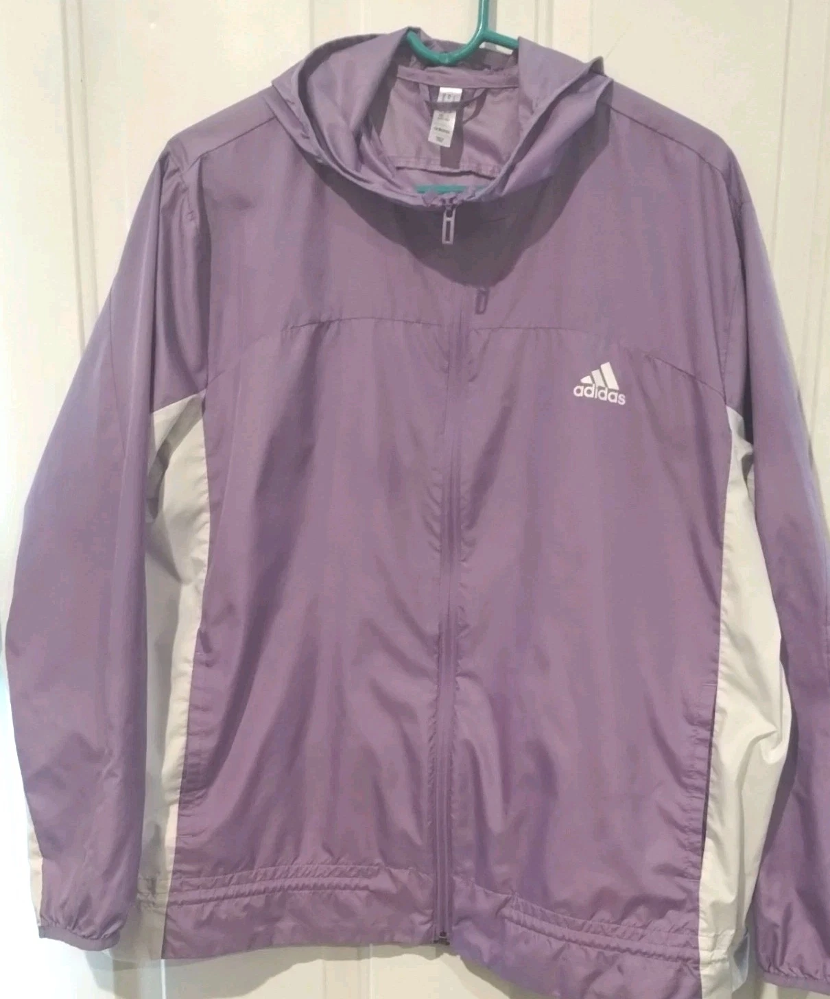 Adidas spring/ summer Womens Waterproof purple lightweight jacket with Hood XL