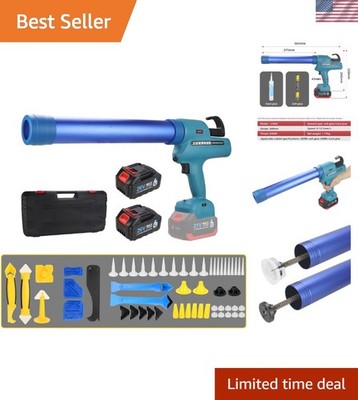 Cordless Caulking Gun Sealant Gun Cartridges Sausage Packs 2-in-1 Kit with Ba...