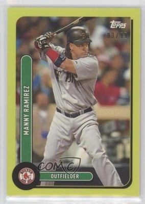 2021 Topps Brooklyn Collection Chartreuse 93/99 Manny Ramirez #18 6fs