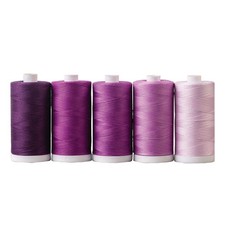 100 Cotton Thread Sets - 1200 Yard Spools Set of 5 - Berry Preserves 